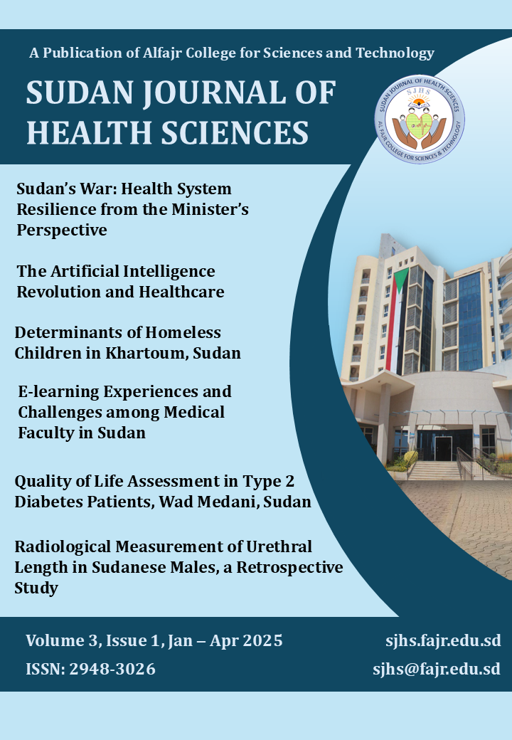 Sudan Journal of Health Sciences, Vol 3, Issue 1